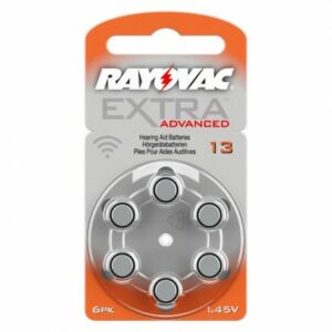 Batterie Pila 13 (Arancione) per Apparecchi Acustici - Confezione da 60 (10 Blister da 6)